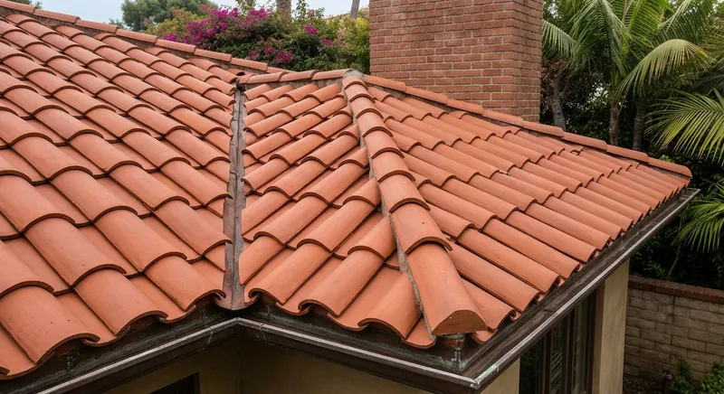 The same tile roof, clean after a gentle soft wash